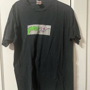 Ripndip Black Short Sleeve Tee with Graphic Design